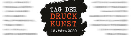 Einladungskarte Tag der Druckkunst in der Kulturwerkstatt HAUS 10 2020